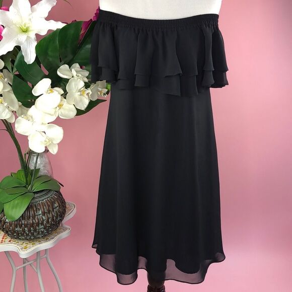 Sam Edelman Black Off The Shoulder Classic Swing Dress - Picture 1 of 15